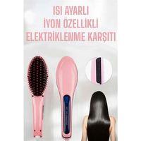 Fön Etkili Saç Düzleştirici Tarak Yıpranma Karşıtı Döner Kablo Isı Ayarlı