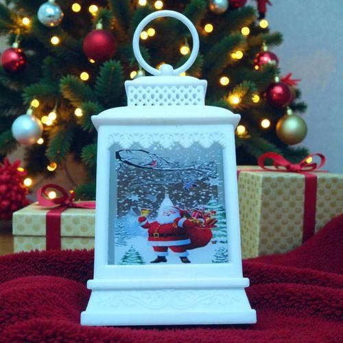 VIP BEYAZ NOEL BABA YILBAŞI FENERİ GÜN IŞIĞI LED IŞIKLI FENER YILBAŞI HEDİYELERİ YILBAŞI SÜSLERİ