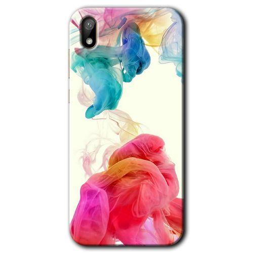 Huawei Y5 2019 Kılıf HD Desen Baskılı Arka Kapak + Temperli Cam - Gökkuşağı Color