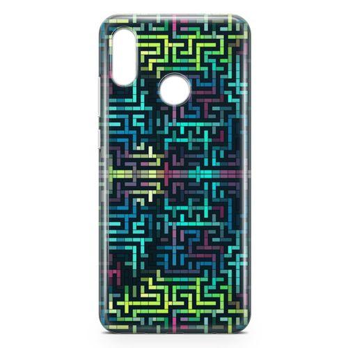 Huawei P Smart 2019 Kılıf Labirent Colorful Arka Kapak Koruma Desenli Full Koruyucu