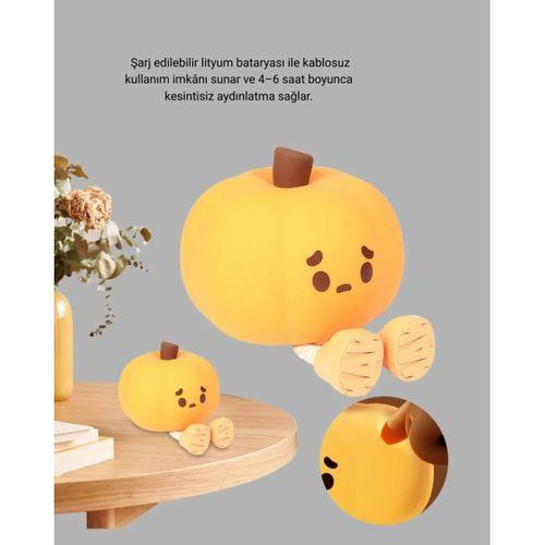 Dekoratif Pumpkin Gece Lambası Şarjlı Dokunmatik Led Işık Yeni Nesil