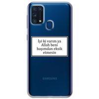 Galaxy M31 Kılıf HD Yazı Baskılı Silikon Arka Kapak - Yazı 11