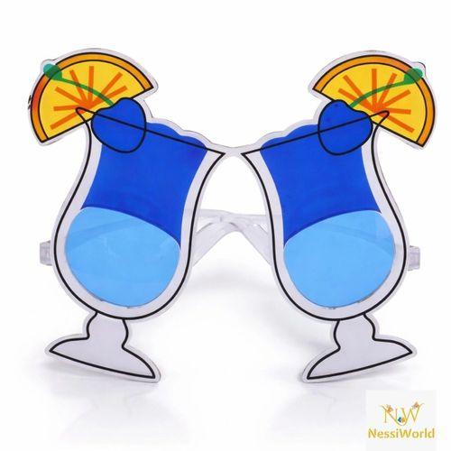 Kokteyl Bardak Parti Gözlüğü Mavi Renk