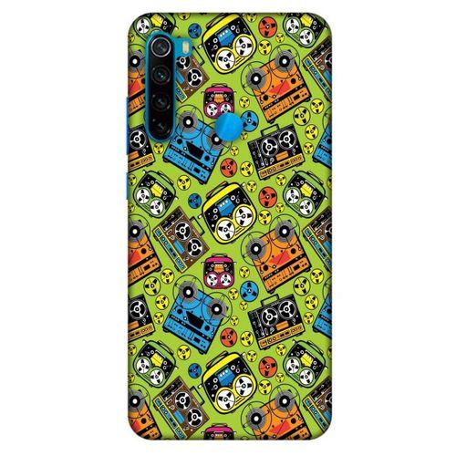 Retro (5) Desen Koruma Kabı Renkli Xiaomi Redmi Note 8 Kılıf