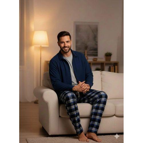 Pijalüx Tek Alt Ekose Kalın Poplin Ev Pantalonu