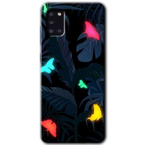 Potkal Hediye Fabrikası Samsung Galaxy A31 HD Baskılı Kılıf + 9D Tam Ekran Koruyucu - Lighter Butterfly
