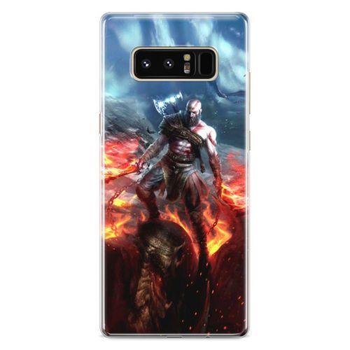 Samsung Galaxy Note 8 Kılıf God Of War Arka Kapak Koruma Desenli Full Koruyucu