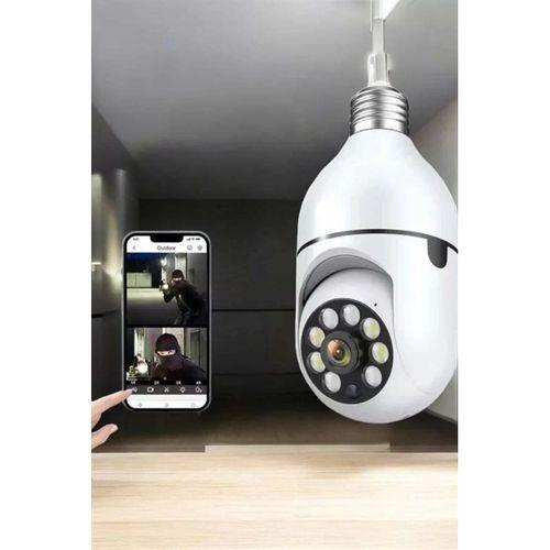 Wifi Kamera Duylu Ampul Görünümlü 360 Derece Dönebilen Ev Kamerası