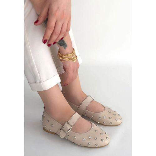 Ritta Bej Cilt Kemerli Babet Ayakkabı