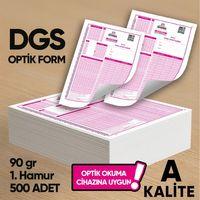 DGS Deneme Sınavları İçin 500 Adet (90 GR) Optik Form - Optik Okuma Uyumlu