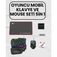 Bluetooth 5.3 Bağlantılı Mobil Oyun Dönüştürücü Set – Klavye + Mouse + Adaptör