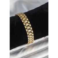 316L Çelik Gold Renk 12 mm Kalınlık Erkek Bileklik