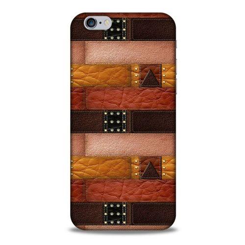 Apple Iphone 6 Kılıf Patchwork (33) Hybrid Kılıf Kahve Toz Pembe