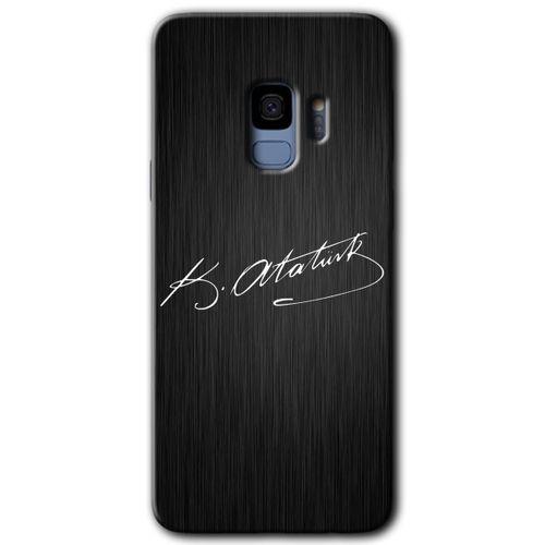 Galaxy S9 Kılıf HD Desen Baskılı Arka Kapak - İmza Atatürk + Kırılmaz Cam