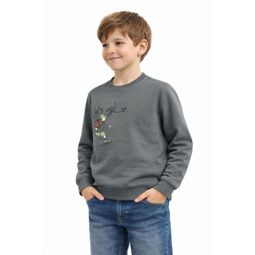Erkek Çocuk Önü Arkası Baskılı Sweatshirt BGL-ST05243