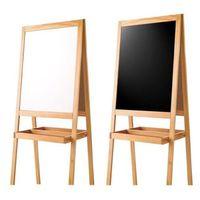 Ahşap Sepetli Çatı Tipi Yazı Tahtası Siyah-Beyaz 35x50 cm