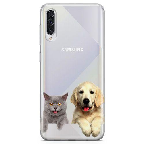 Samsung Galaxy A30s Kılıf Scottish Fold Kedi Ve Köpek Arka Kapak Koruma Desenli Full Koruyucu