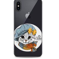 Zoologix (43) Apple iPhone XS Max Şeffaf Kılıf Silikon Desenli