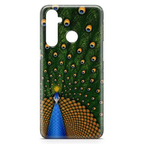 Oppo Realme 5 Pro Kılıf Tavus Kuşu Arka Kapak Koruma Desenli Full Koruyucu