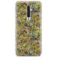 Oppo Reno2 Z 2019 Kılıf Hippie Doodle Arka Kapak Koruma Desenli Full Koruyucu