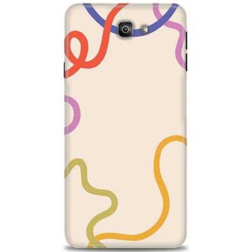 Samsung Galaxy J7 Prime Kılıf HD Baskılı Kılıf - Renk Çizgileri + Tam Ekran Koruyucu