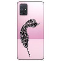 Lopard Samsung Galaxy A71 Uyumlu Kılıf Tattoo's (29) Arka Koruma Kılıfı Tüy Dövmesi