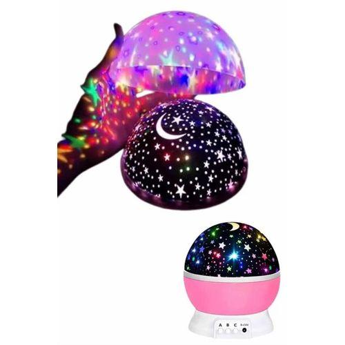Yıldızlı Gece Lambası Mor Projeksiyon Görünümlü Masa Lambası Renk Değiştirebilen