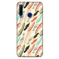 Huawei Y6P Kılıf Desenli Özel Seri Tüyler (48) Bumper Kılıf