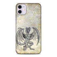 Lopard Apple Iphone 11 Uyumlu Kılıf Tattoo's (30) Silicone Case Şeytan Ejderha