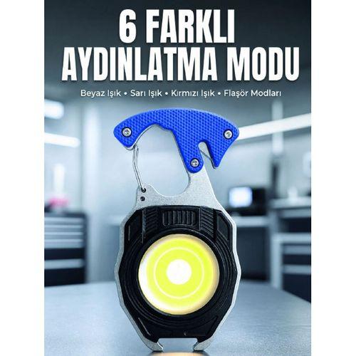 Araç Kamp Outdoor Ve Tamir İşleri İçin Çok Amaçlı Cob Led  Kurtarma Ve Çalışma Feneri