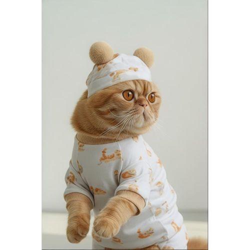 Boobie Bejjy Kedi Tulumu & Bere Takımı | Penye Kumaş | Tüy Dökülmesini Azaltır