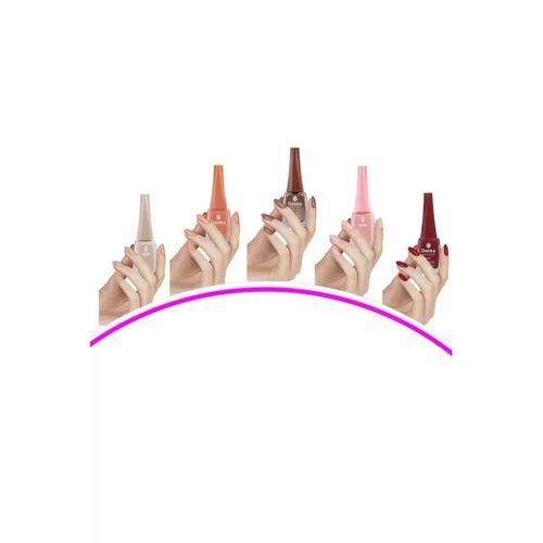 5 Adet Keratinli Besleyici Oje 14 ml SET6  mudanis