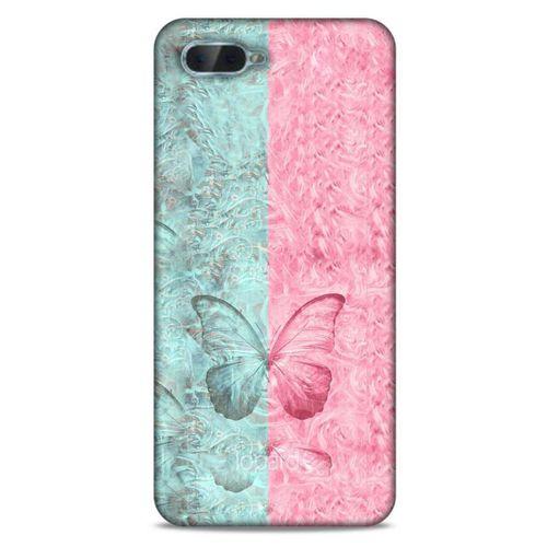 Oppo Rx17 Neo Kılıf Kelebek Etkisi (30) Silicone Case Turkuaz Pembe