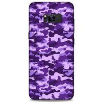 Samsung Galaxy S8 Plus Uyumlu Kılıf Mor Delisi (13) Silikon Kap Kamuflaj