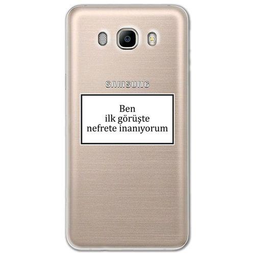 Galaxy J7 2016 Kılıf HD Yazı Baskılı Silikon Arka Kapak - Yazı 13