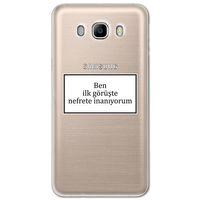 Galaxy J7 2016 Kılıf HD Yazı Baskılı Silikon Arka Kapak - Yazı 13