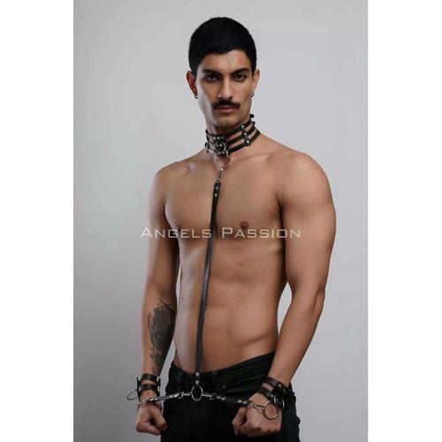 Fantazi Erkek Tasma Bileklik Takım, Choker - Bileklik Takım - Brfm56