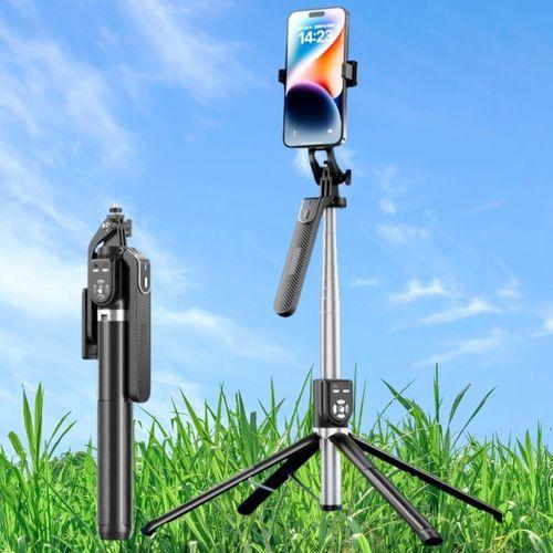 Kumandalı 360 Derece Dönebilen Cep Telefonu Ve Kamera Tripodu 2 2m Uzayabilen Selfie Çubuğu