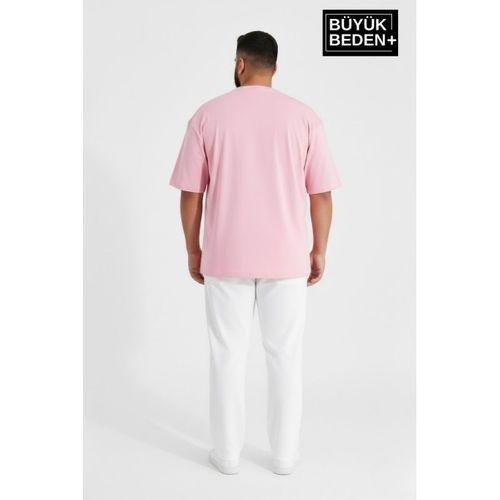 Büyük Beden Erkek Basic Tişört – Pamuklu Düz T-Shirt 3XL-6XL SPR26BTS10