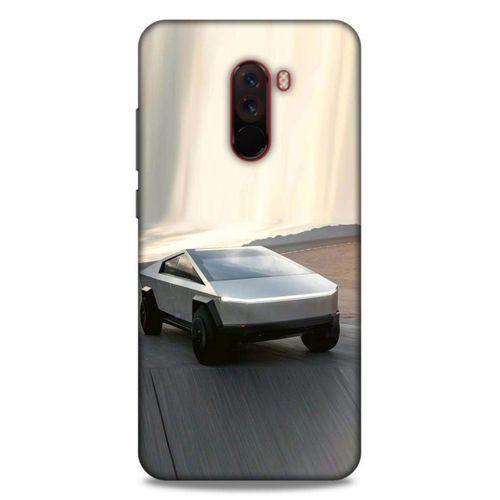 Lopard Xiaomi Pocophone F1 Uyumlu Kılıf PickUpX (17) Tasarım Kılıf Gümüş Gri