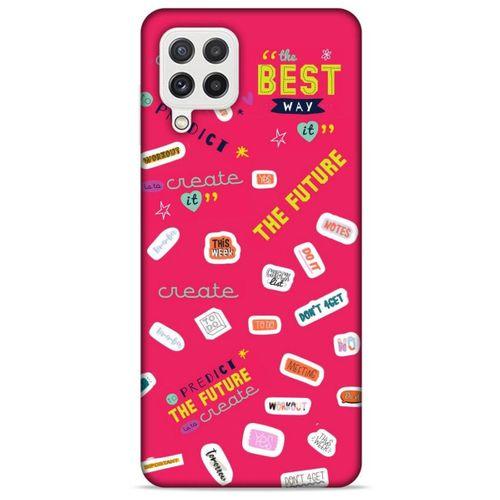 Samsung Galaxy A22 Uyumlu Kılıf Pembe Delisi (44) Tough Armor Kılıf Writing