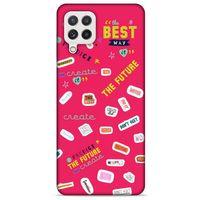 Samsung Galaxy A22 Uyumlu Kılıf Pembe Delisi (44) Tough Armor Kılıf Writing
