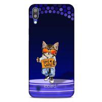 Samsung Galaxy M10 Kılıf FunnyMaX (42) Rugged Armor Kılıf Kedili Mor
