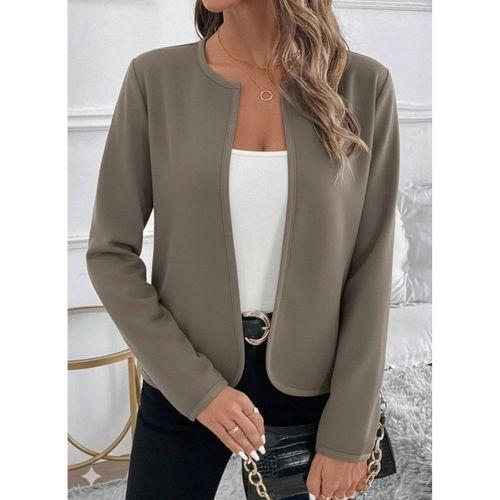 Kadın Uzun Kollu önü Açık Dalgıç Kısa Vizon Hırka