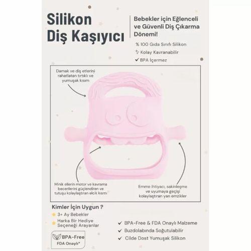 Pembe Bebek Silikon Diş Kaşıyıcı