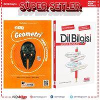 Kafa Dengi AYT Geometri Temel ve Orta Düzey ile AKM Dil Bilgisi Soru Bankası Seti 2 Kitap