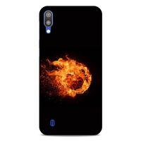 Lopard Samsung Galaxy M10 Uyumlu Kılıf FireX (29) Arka Koruma Kılıfı Ateş Topu