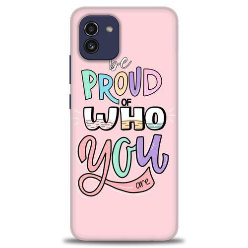 Samsung Galaxy A03 Kılıf HD Baskılı Kılıf - Who You + Tam Ekran Koruyucu