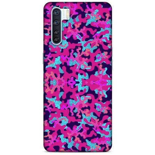 Oppo A91 Uyumlu Kılıf Pembe Delisi (33) Hybrid Kılıf Kamuflaj