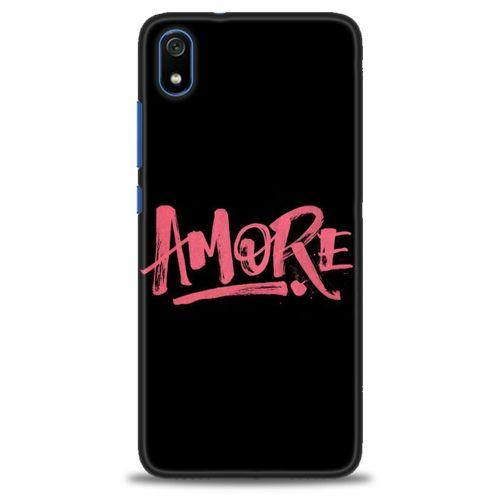 Xiaomi Redmi 7A Kılıf HD Baskılı Kılıf - Amore + Tam Ekran Koruyucu